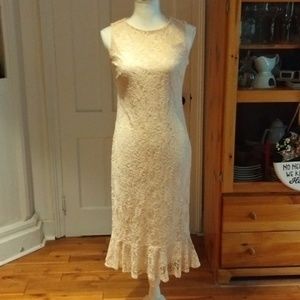 American Living Sleeveless Lace Midi Dress